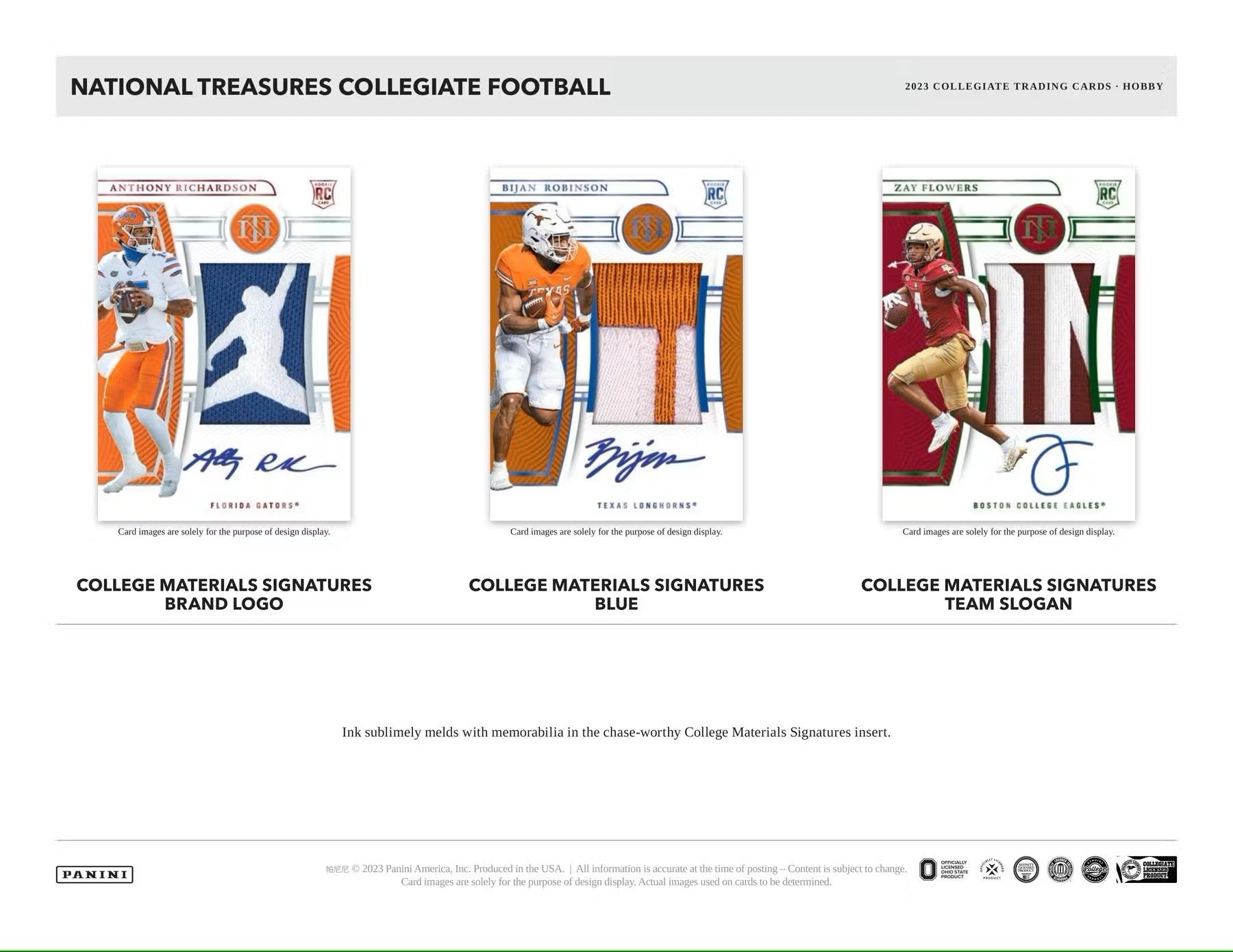 2023 Panini National Treasures Collegiate Football Hobby Box - Columbia Hobby - Sports Card Boxes - Toploaders - Card Savers