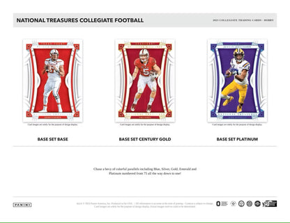 2023 Panini National Treasures Collegiate Football Hobby Box - Columbia Hobby - Sports Card Boxes - Toploaders - Card Savers
