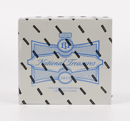 2023 Panini National Treasures Collegiate Football Hobby Box - Columbia Hobby - Sports Card Boxes - Toploaders - Card Savers