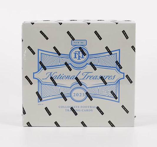 2023 Panini National Treasures Collegiate Football Hobby Box - Columbia Hobby - Sports Card Boxes - Toploaders - Card Savers