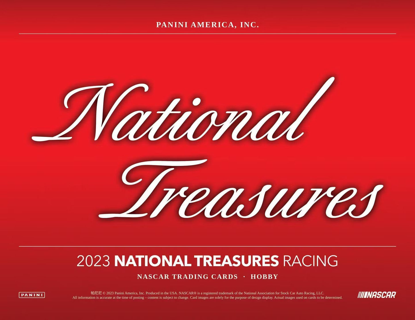 2023 Panini National Treasures Racing Hobby Box - Columbia Hobby - Sports Card Boxes - Toploaders - Card Savers