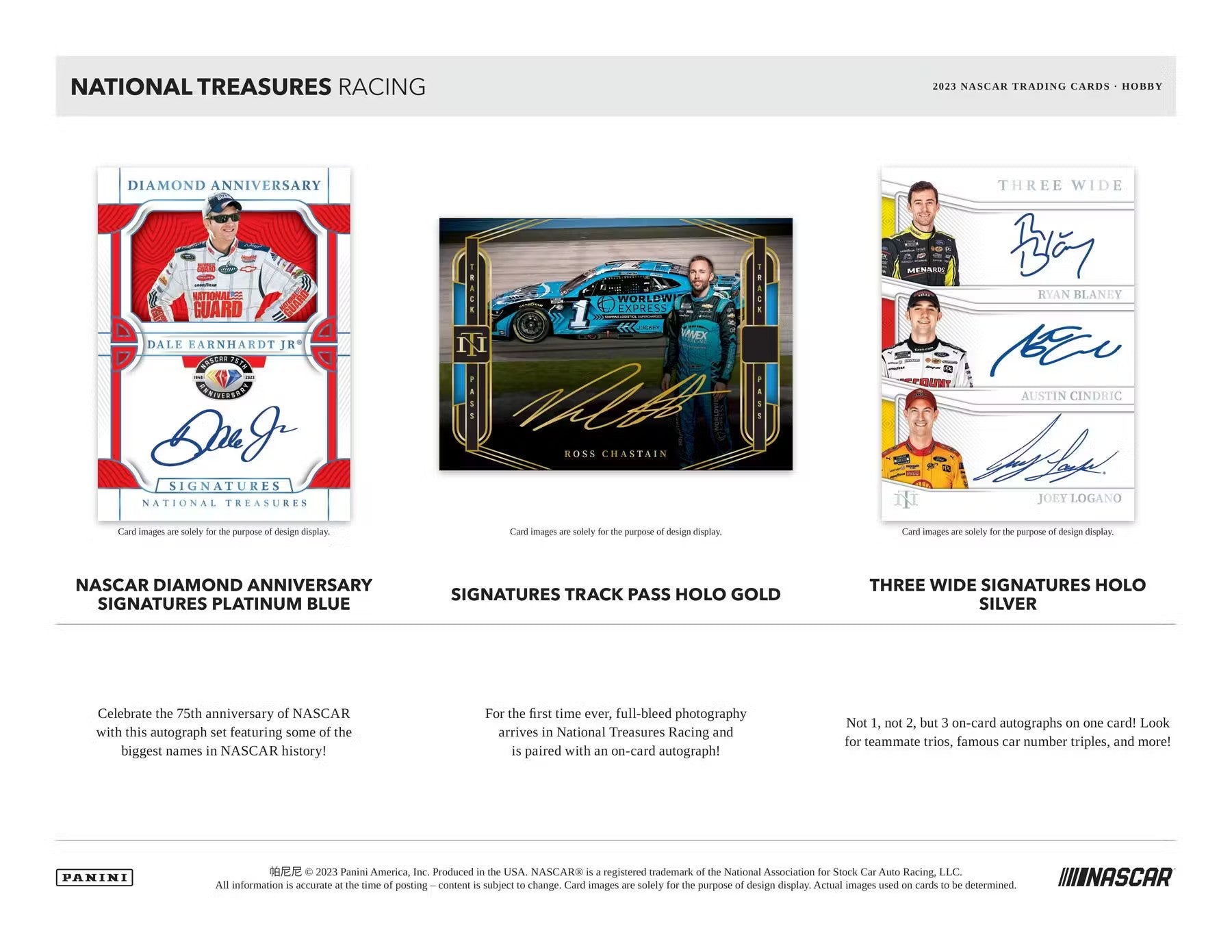 2023 Panini National Treasures Racing Hobby Box - Columbia Hobby - Sports Card Boxes - Toploaders - Card Savers