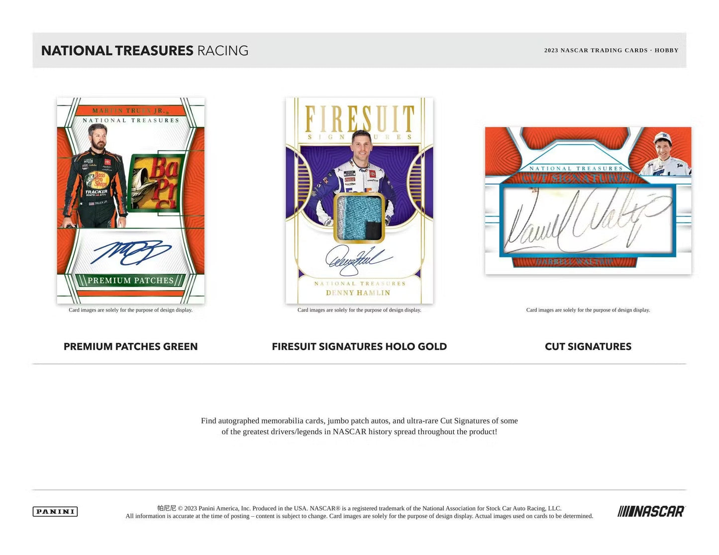 2023 Panini National Treasures Racing Hobby Box - Columbia Hobby - Sports Card Boxes - Toploaders - Card Savers