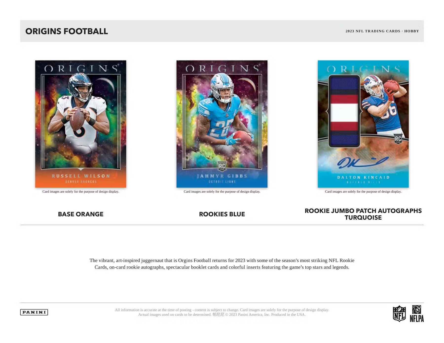 2023 Panini Origins Football Hobby Box - Columbia Hobby - Sports Card Boxes - Toploaders - Card Savers