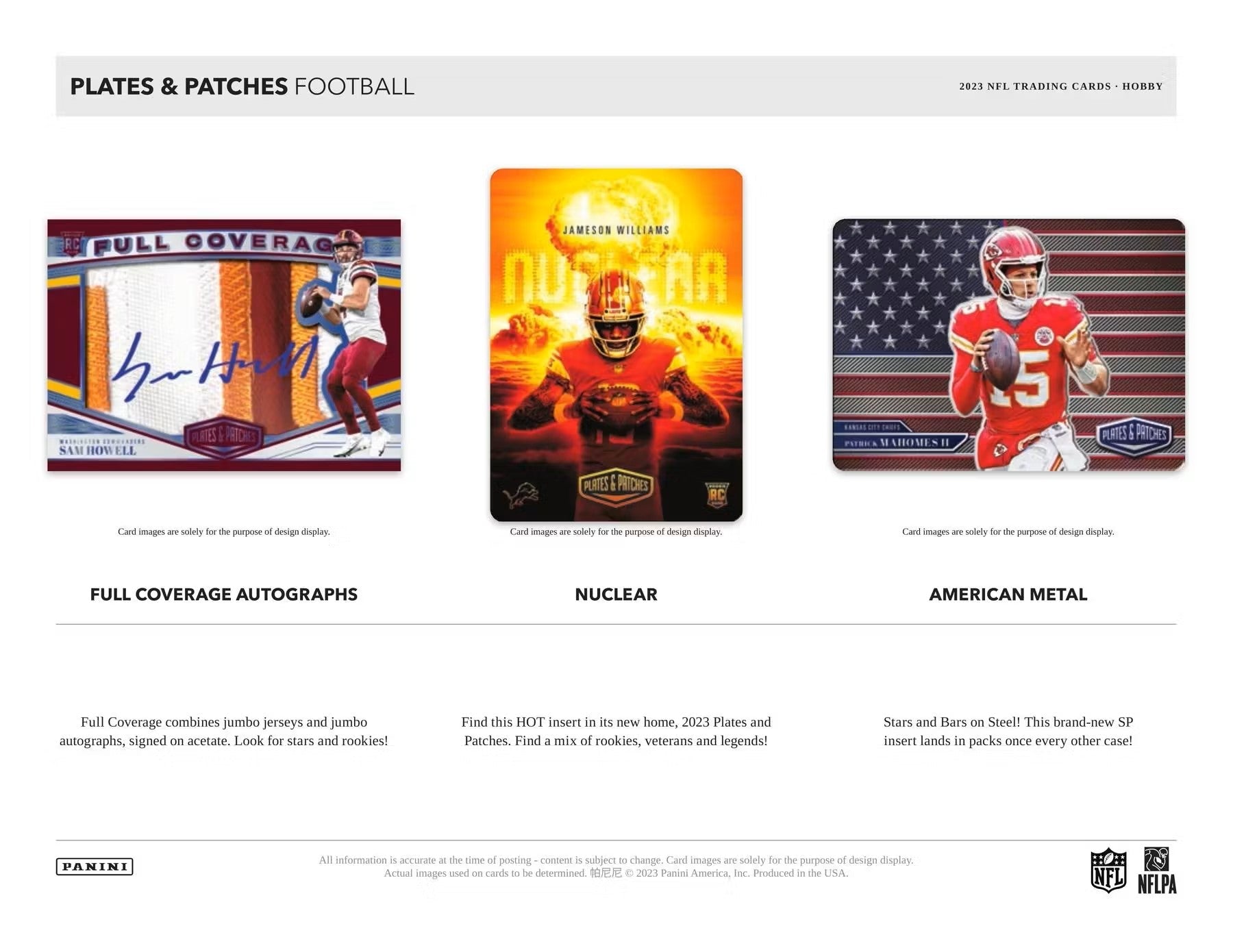 2023 Panini Plates and Patches Football Hobby Box - Columbia Hobby - Sports Card Boxes - Toploaders - Card Savers