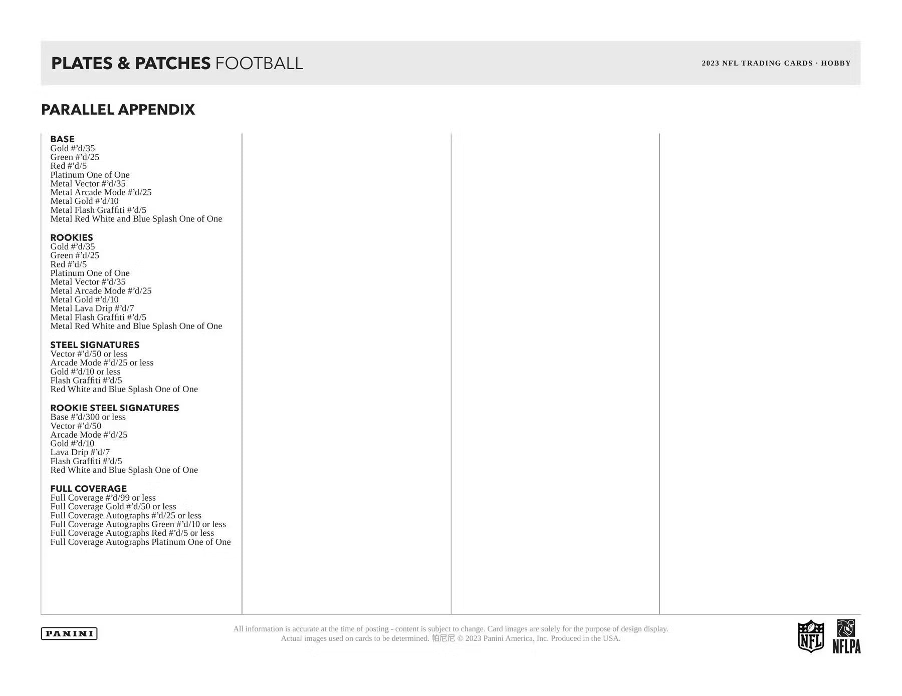 2023 Panini Plates and Patches Football Hobby Box - Columbia Hobby - Sports Card Boxes - Toploaders - Card Savers
