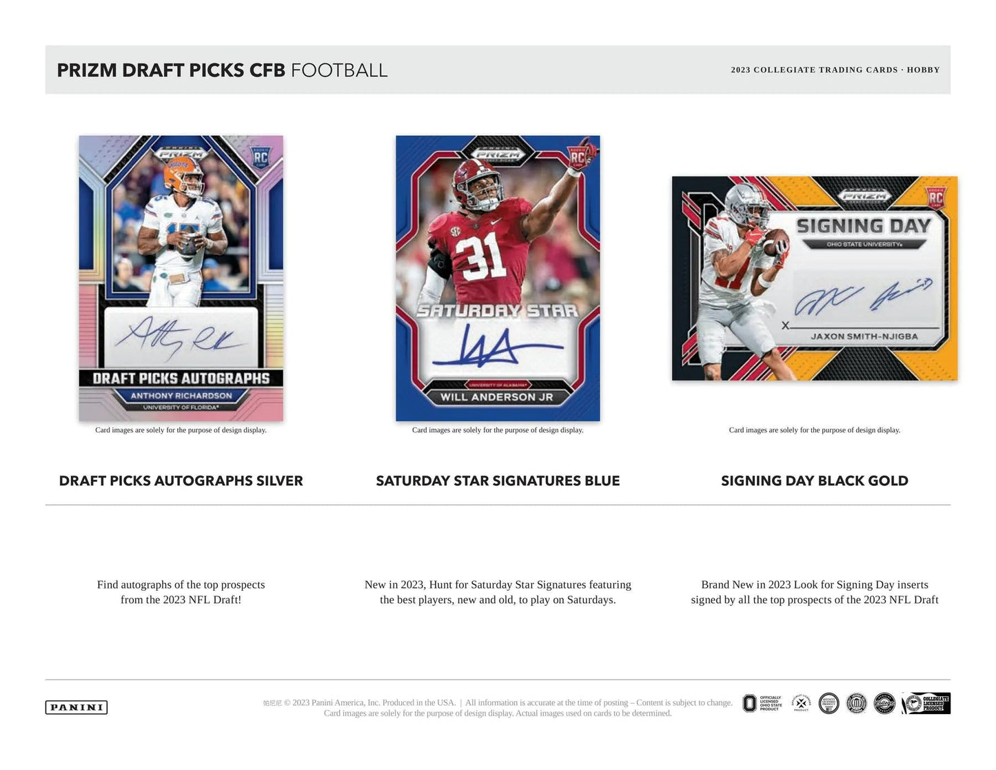 2023 Panini Prizm Draft Picks Football Hobby Box - Columbia Hobby - Sports Card Boxes - Toploaders - Card Savers
