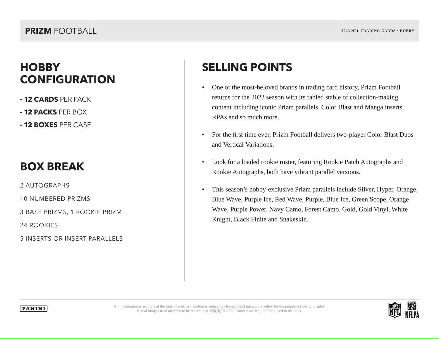 2023 Panini Prizm Football Hobby Box - Columbia Hobby - Sports Card Boxes - Toploaders - Card Savers