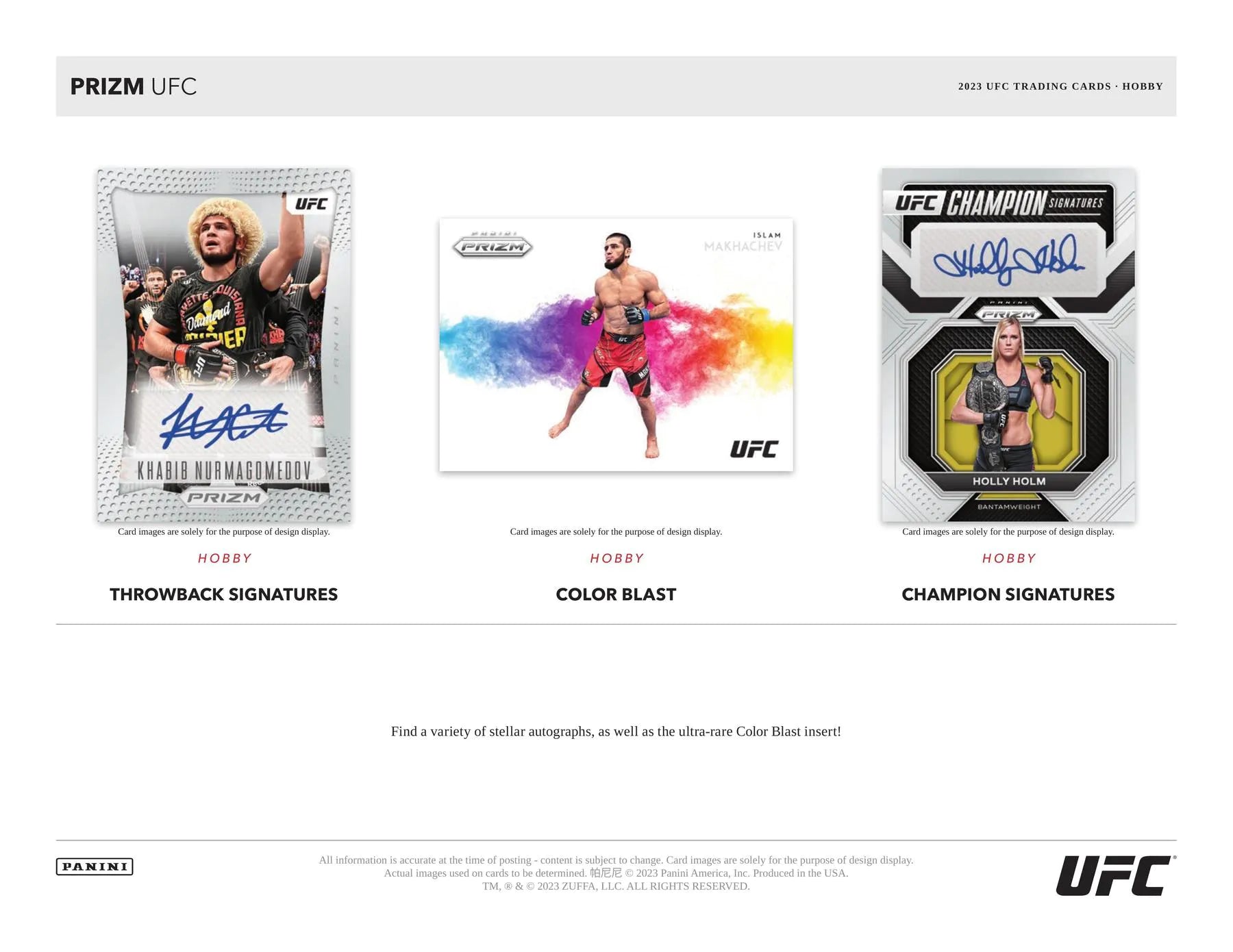 2023 Panini Prizm UFC Hobby Box - Columbia Hobby - Sports Card Boxes - Toploaders - Card Savers