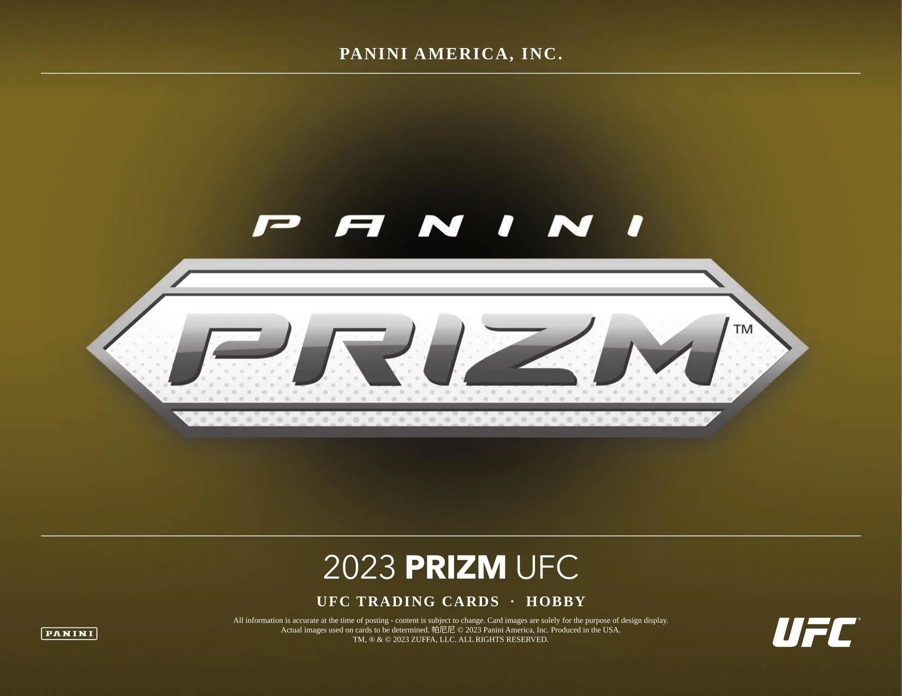 2023 Panini Prizm UFC Hobby Box - Columbia Hobby - Sports Card Boxes - Toploaders - Card Savers