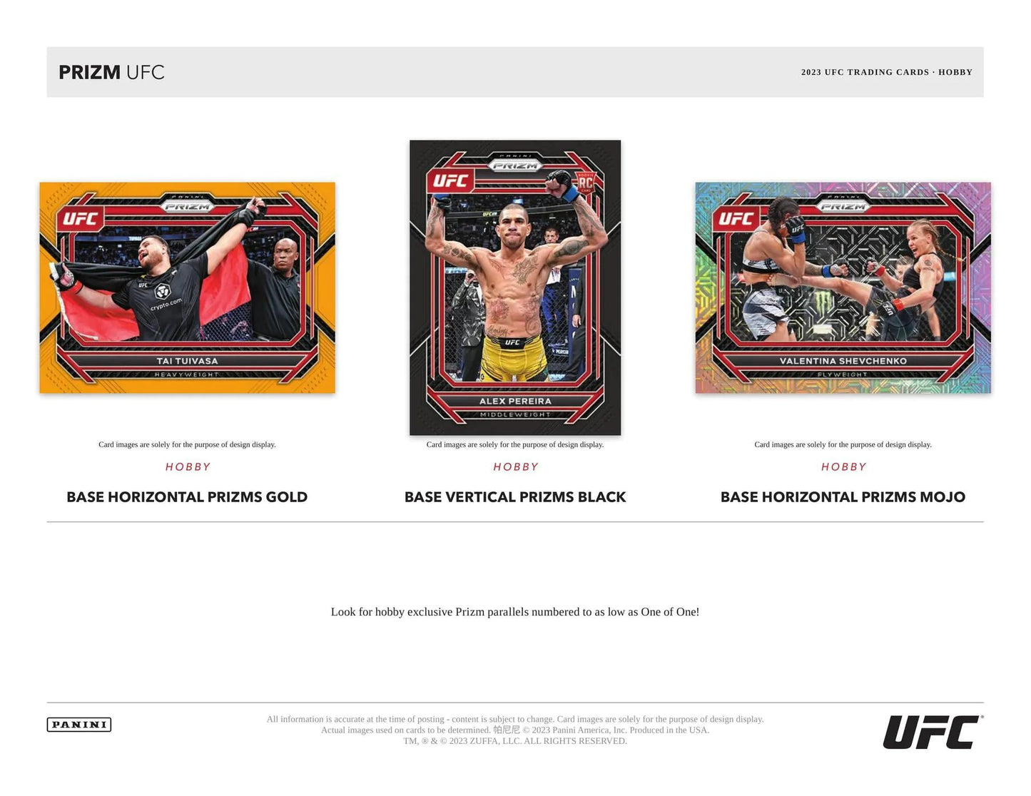 2023 Panini Prizm UFC Hobby Box - Columbia Hobby - Sports Card Boxes - Toploaders - Card Savers