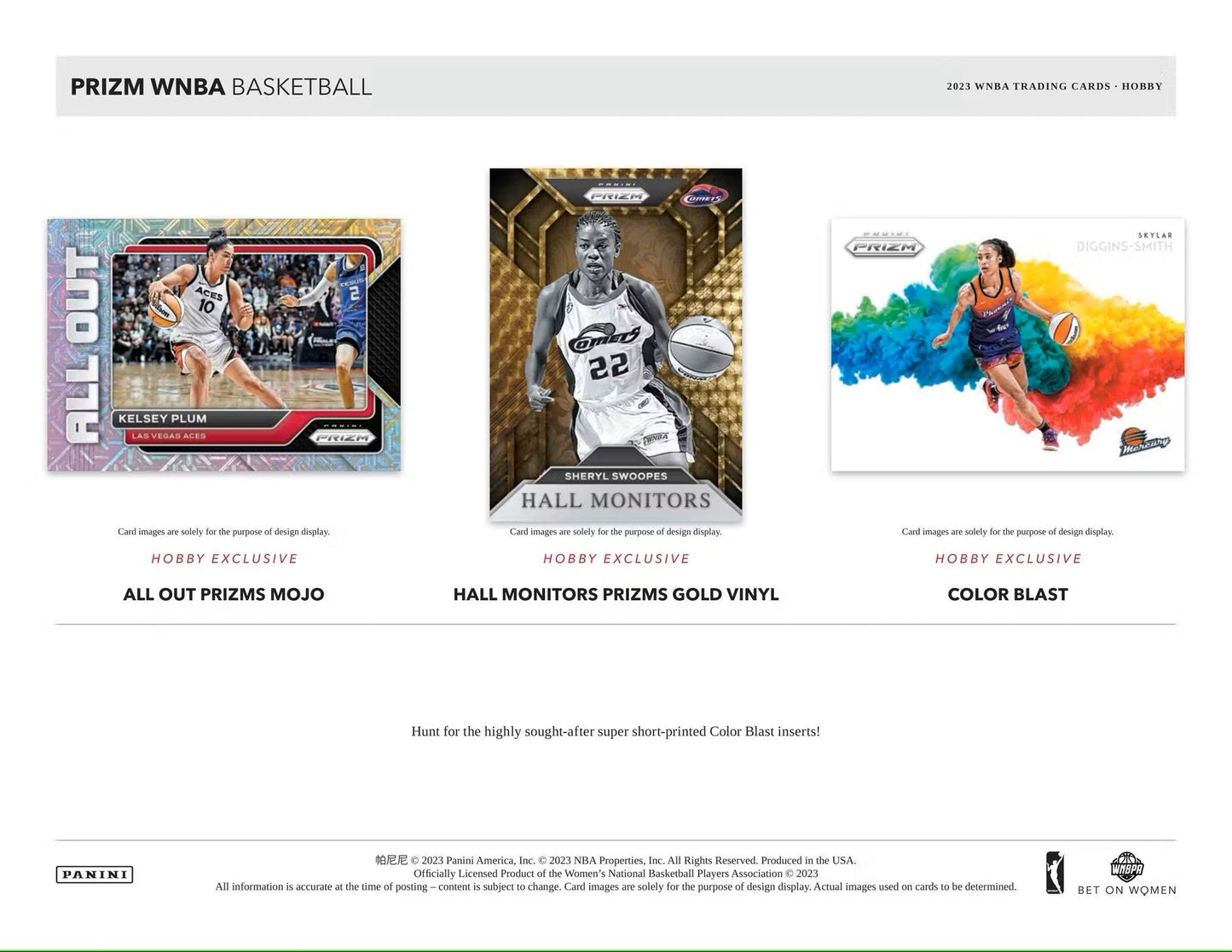 2023 Panini Prizm WNBA Basketball Hobby Box - Columbia Hobby - Sports Card Boxes - Toploaders - Card Savers