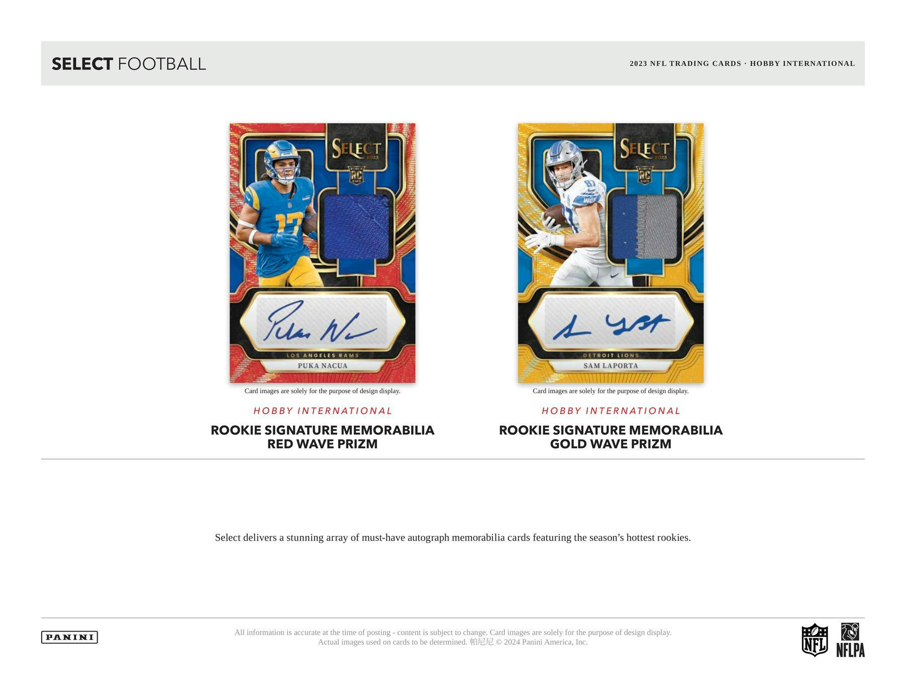 2023 Panini Select Football International Hobby Box - Columbia Hobby - Sports Card Boxes - Toploaders - Card Savers