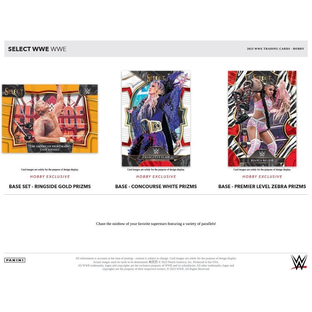 2023 Panini Select WWE Hobby Box - Columbia Hobby - Sports Card Boxes - Toploaders - Card Savers