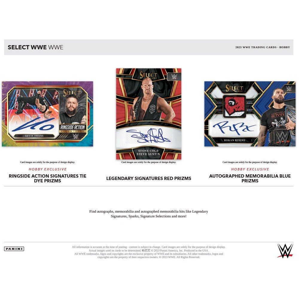 2023 Panini Select WWE Hobby Box - Columbia Hobby - Sports Card Boxes - Toploaders - Card Savers