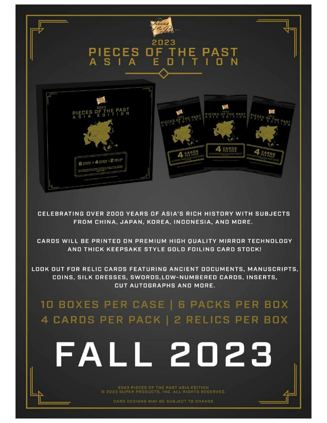2023 Pieces of the Past Asia Edition Hobby Box | Columbia Sports Cards - Columbia Hobby - Sports Card Boxes - Toploaders - Card Savers