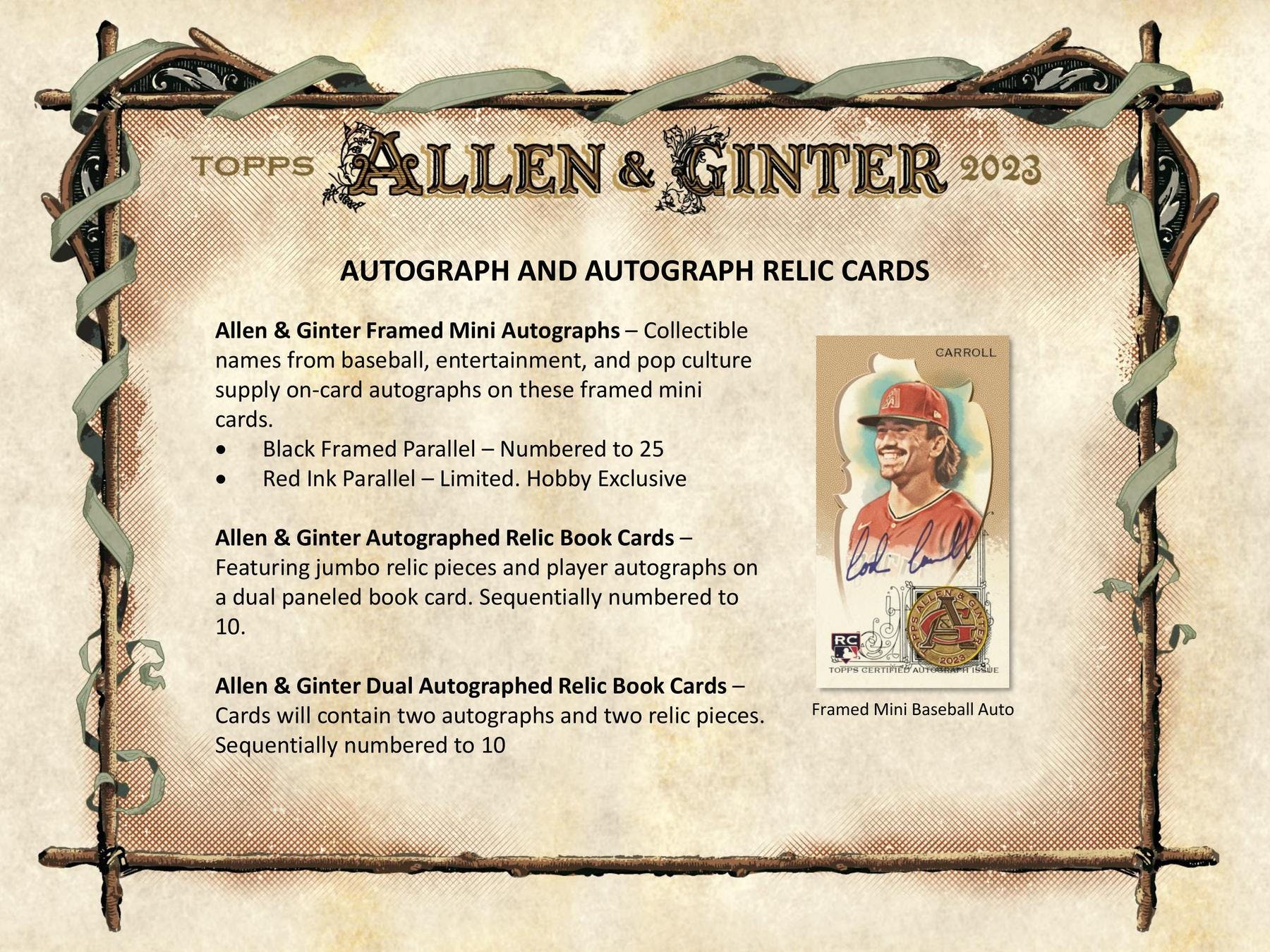 2023 Topps Allen & Ginter Baseball Hobby Box - Columbia Hobby - Sports Card Boxes - Toploaders - Card Savers