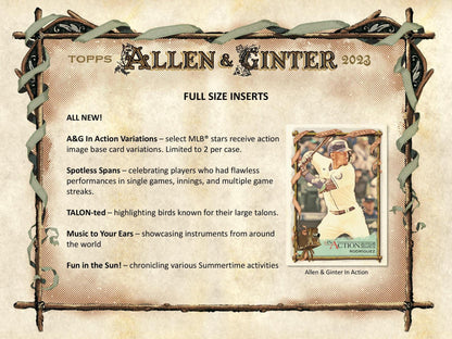 2023 Topps Allen & Ginter Baseball Hobby Box - Columbia Hobby - Sports Card Boxes - Toploaders - Card Savers