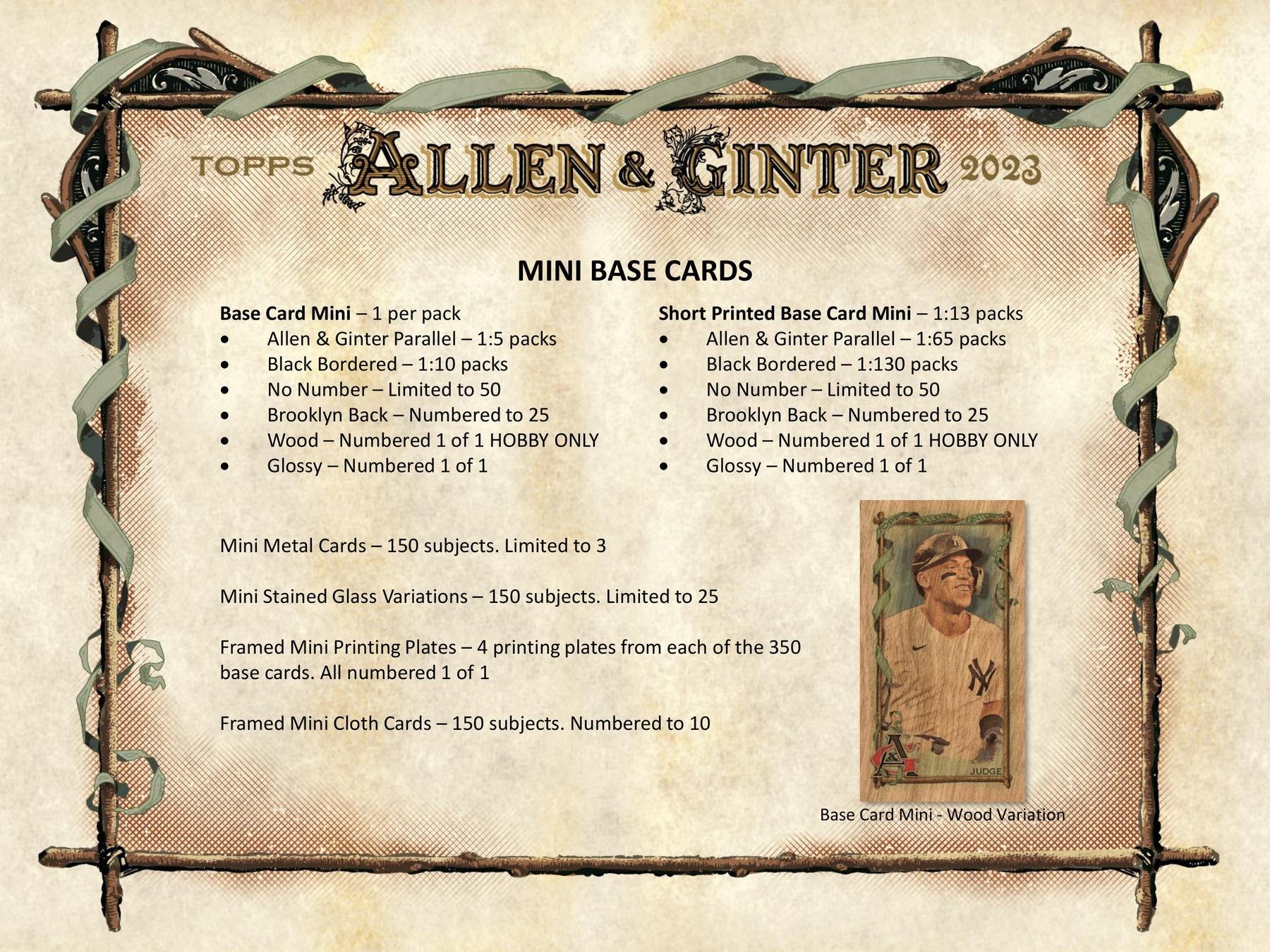 2023 Topps Allen & Ginter Baseball Hobby Box - Columbia Hobby - Sports Card Boxes - Toploaders - Card Savers