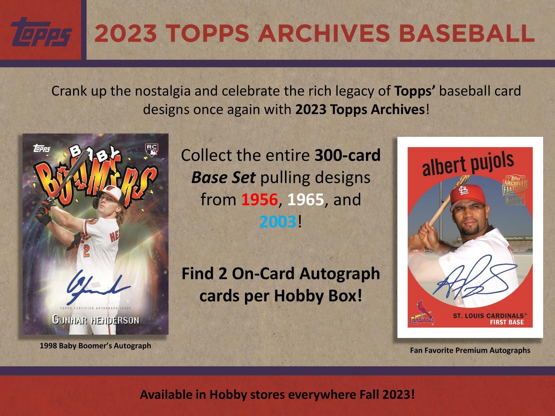 2023 Topps Archives Baseball Hobby Box - Columbia Hobby - Sports Card Boxes - Toploaders - Card Savers