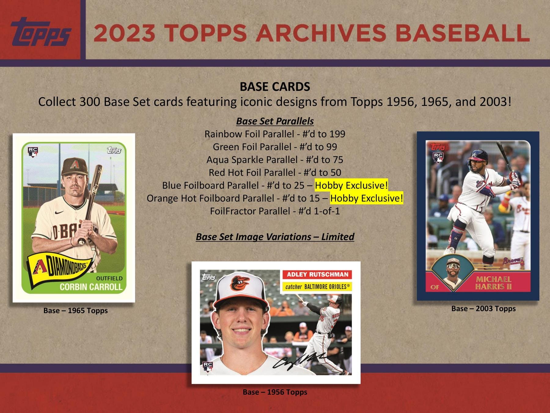 2023 Topps Archives Baseball Hobby Collector's Tin (Box) - Columbia Hobby - Sports Card Boxes - Toploaders - Card Savers