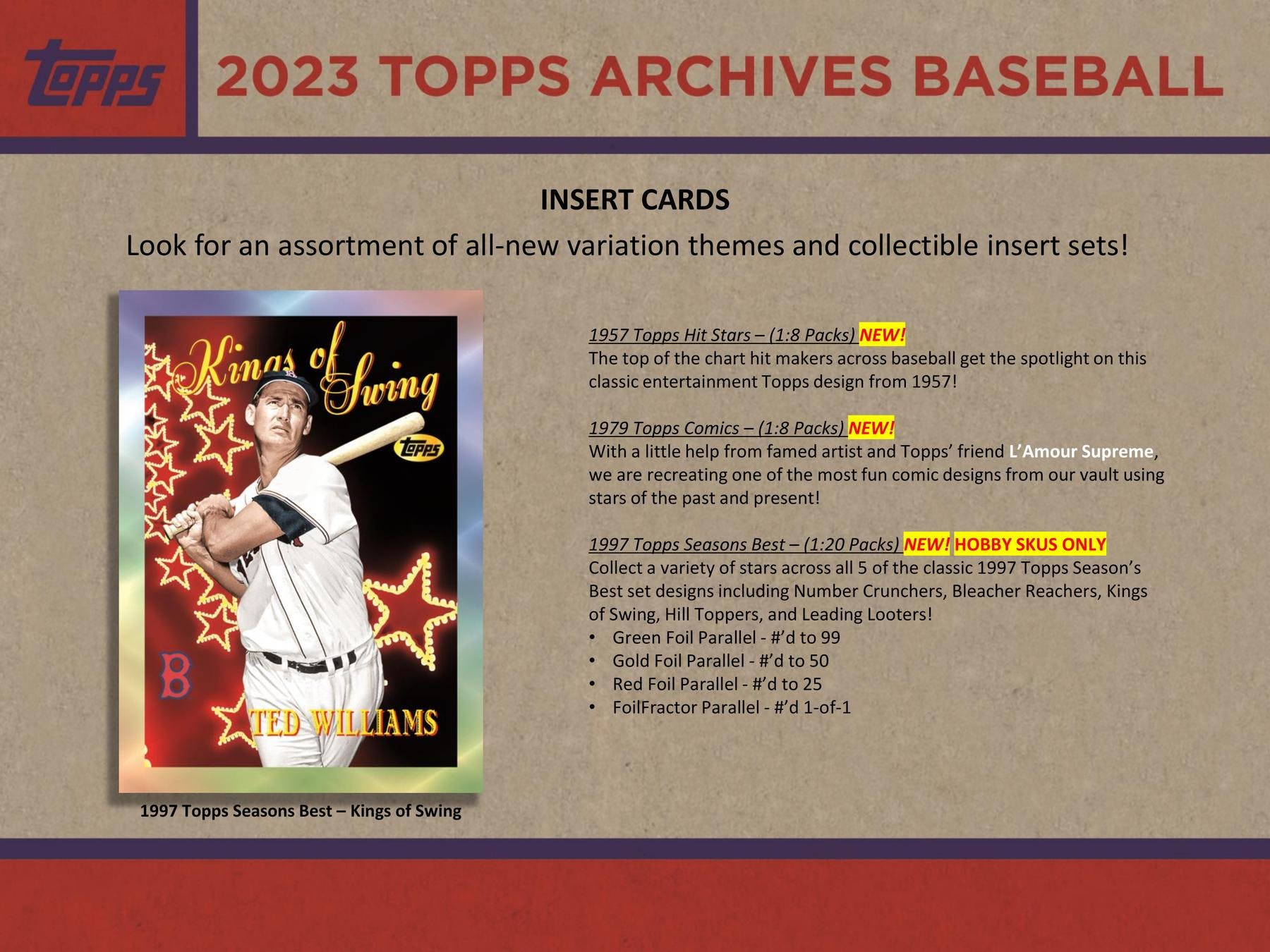2023 Topps Archives Baseball Hobby Collector's Tin (Box) - Columbia Hobby - Sports Card Boxes - Toploaders - Card Savers