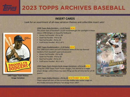 2023 Topps Archives Baseball Hobby Collector's Tin (Box) - Columbia Hobby - Sports Card Boxes - Toploaders - Card Savers