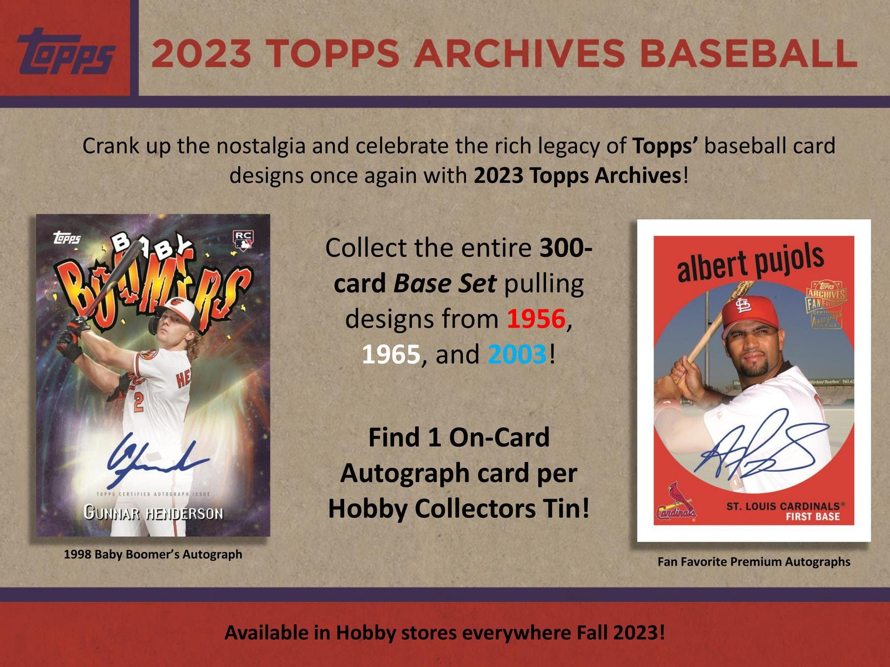 2023 Topps Archives Baseball Hobby Collector's Tin (Box) - Columbia Hobby - Sports Card Boxes - Toploaders - Card Savers