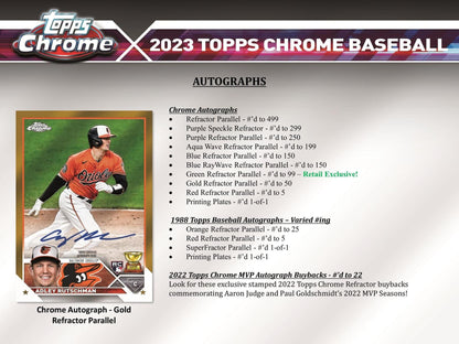 2023 Topps Chrome Baseball 8 - Pack Blaster Box - Columbia Hobby - Sports Card Boxes - Toploaders - Card Savers