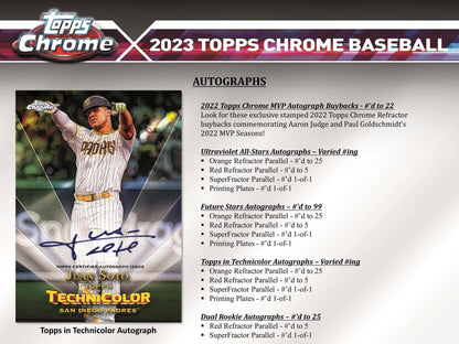 2023 Topps Chrome Baseball Hobby Box - Columbia Hobby - Sports Card Boxes - Toploaders - Card Savers