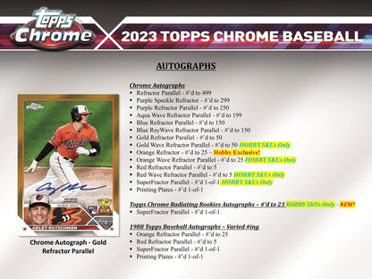2023 Topps Chrome Baseball Hobby Box - Columbia Hobby - Sports Card Boxes - Toploaders - Card Savers