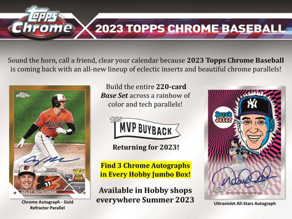 2023 Topps Chrome Baseball Hobby Jumbo Box - Columbia Hobby - Sports Card Boxes - Toploaders - Card Savers