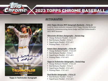 2023 Topps Chrome Baseball Hobby Jumbo Box - Columbia Hobby - Sports Card Boxes - Toploaders - Card Savers