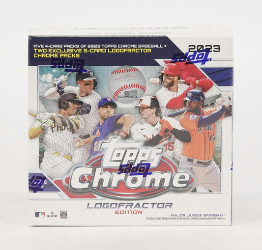 2023 Topps Chrome Logofractor Baseball Box - Columbia Hobby - Sports Card Boxes - Toploaders - Card Savers