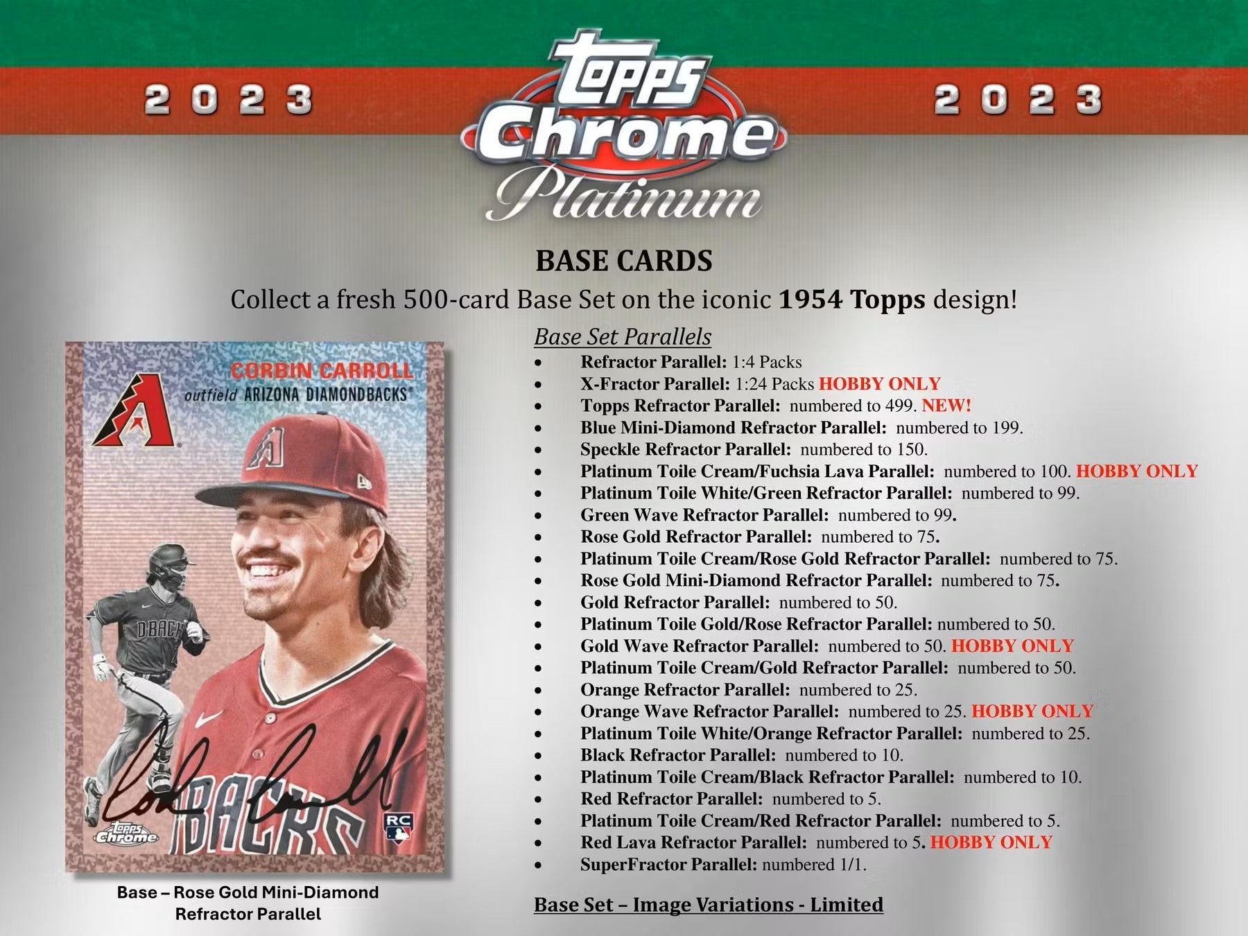 2023 Topps Chrome Platinum Anniversary Baseball Hobby Box - Columbia Hobby - Sports Card Boxes - Toploaders - Card Savers