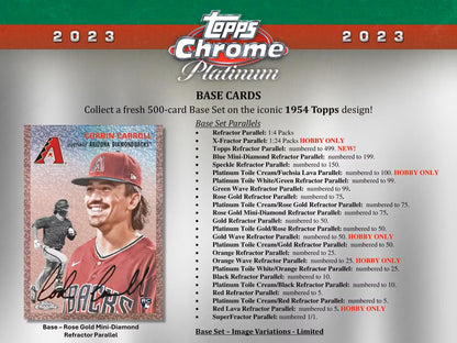 2023 Topps Chrome Platinum Anniversary Baseball Hobby Box - Columbia Hobby - Sports Card Boxes - Toploaders - Card Savers