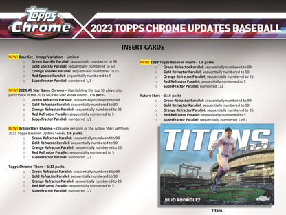 2023 Topps Chrome Update Series Baseball Hobby Box - Columbia Hobby - Sports Card Boxes - Toploaders - Card Savers