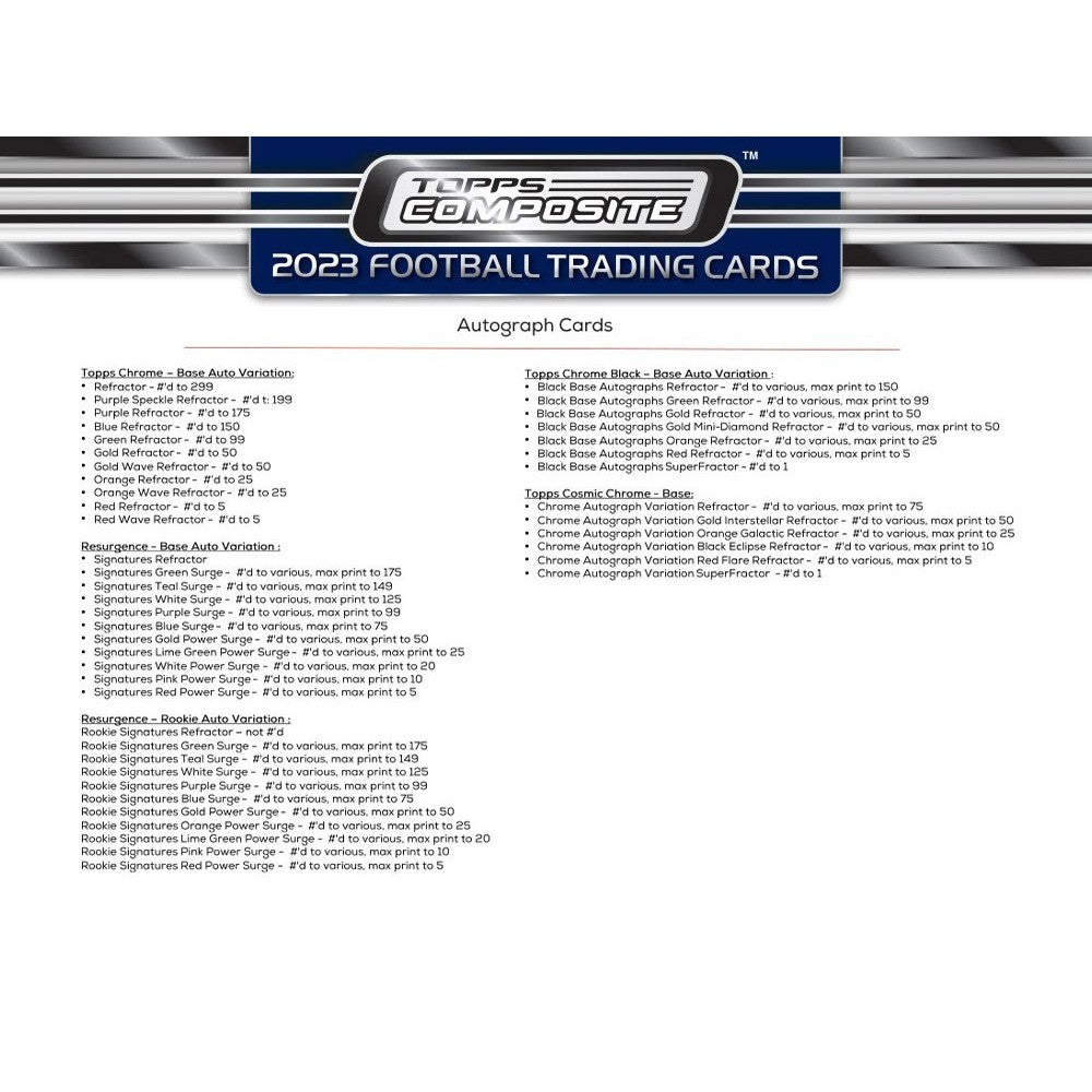 2023 Topps Composite Football Blaster - Columbia Hobby - Sports Card Boxes - Toploaders - Card Savers