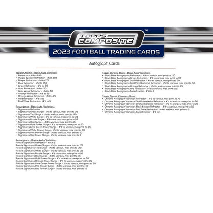 2023 Topps Composite Football Blaster - Columbia Hobby - Sports Card Boxes - Toploaders - Card Savers