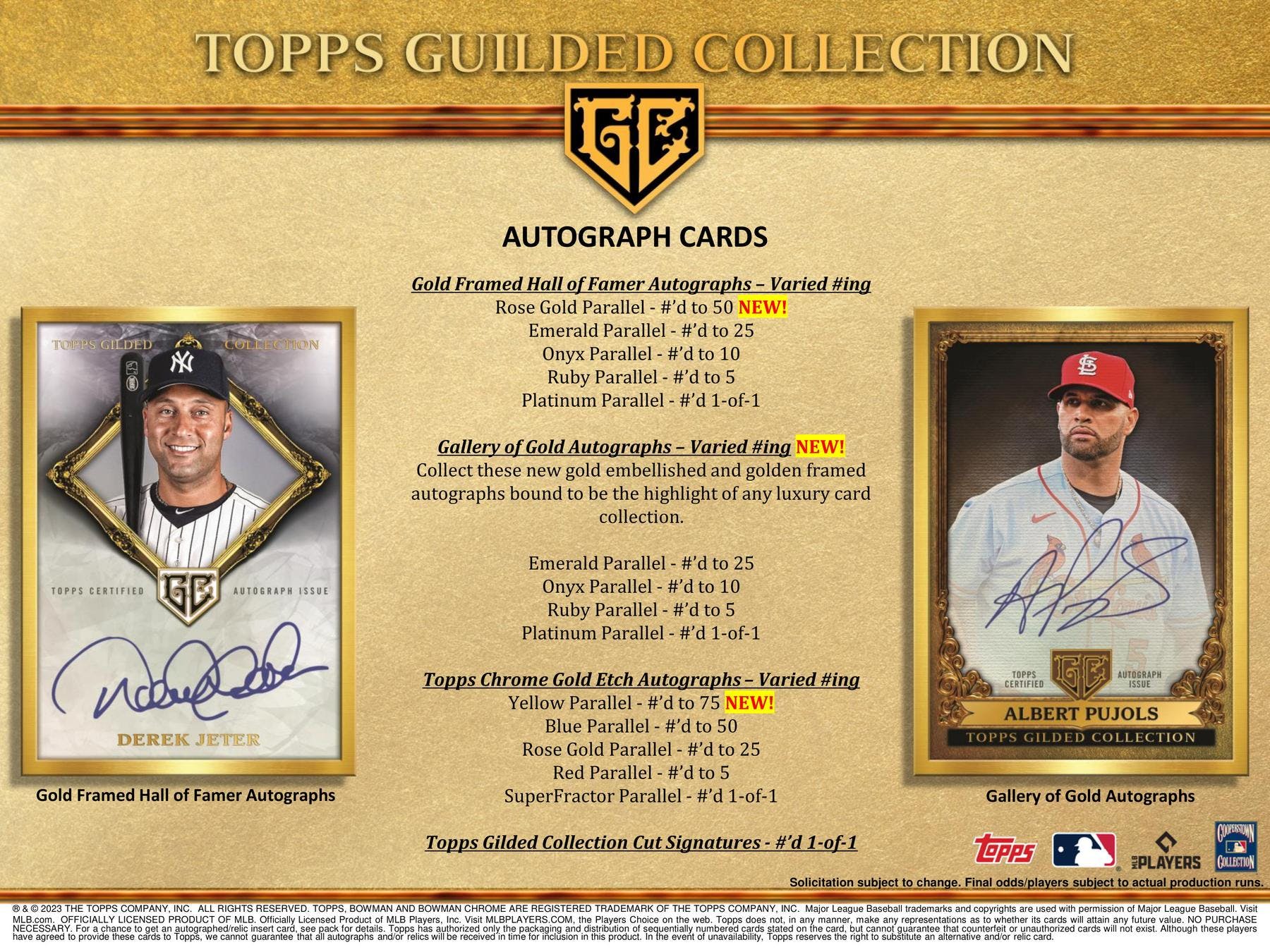 2023 Topps Gilded Collection Baseball Hobby Box - Columbia Hobby - Sports Card Boxes - Toploaders - Card Savers