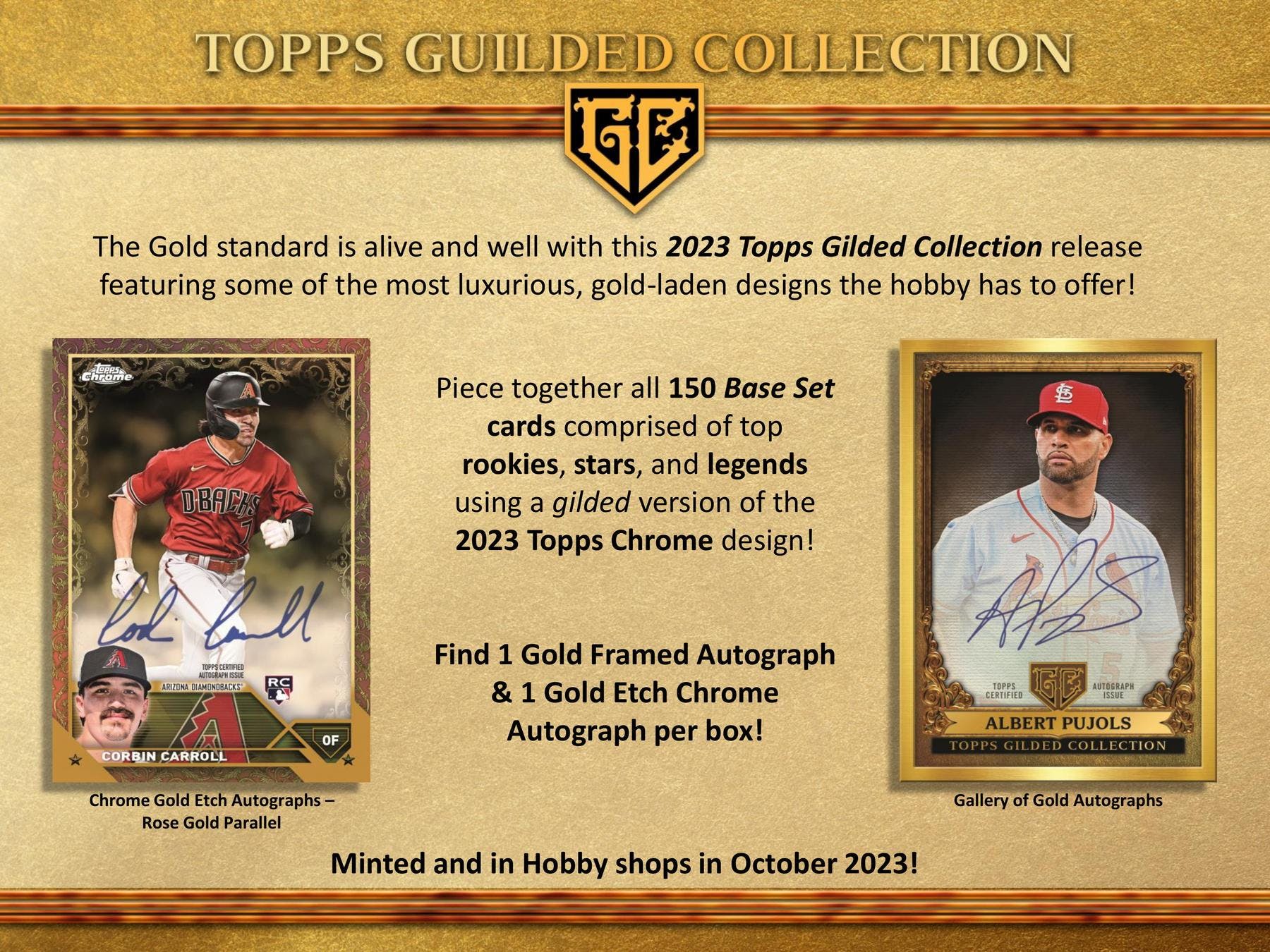 2023 Topps Gilded Collection Baseball Hobby Box - Columbia Hobby - Sports Card Boxes - Toploaders - Card Savers