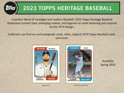 2023 Topps Heritage Baseball Blaster Box - Columbia Hobby - Sports Card Boxes - Toploaders - Card Savers