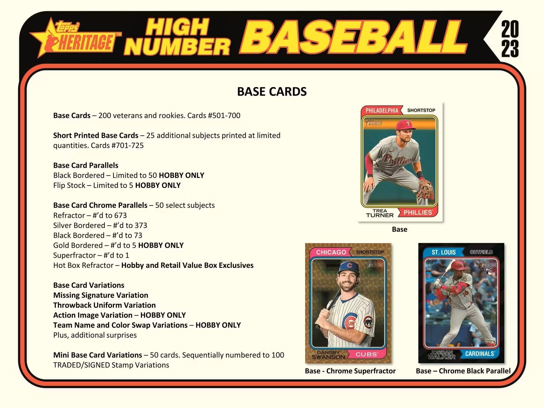 2023 Topps Heritage High Number Baseball Hobby Box - Columbia Hobby - Sports Card Boxes - Toploaders - Card Savers