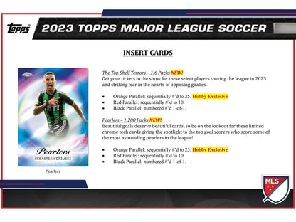 2023 Topps MLS Major League Soccer Hobby Box - Columbia Hobby - Sports Card Boxes - Toploaders - Card Savers