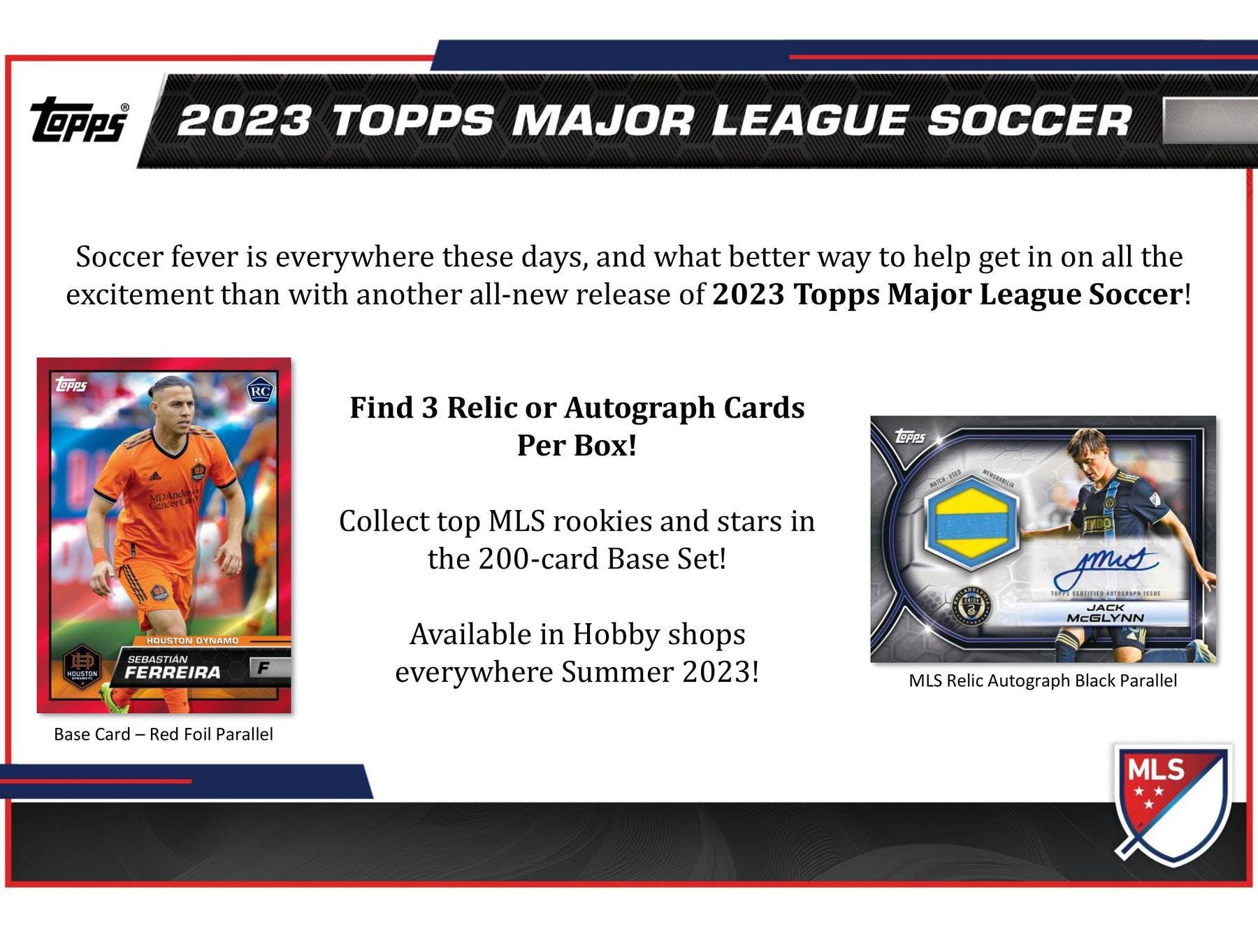 2023 Topps MLS Major League Soccer Hobby Box - Columbia Hobby - Sports Card Boxes - Toploaders - Card Savers