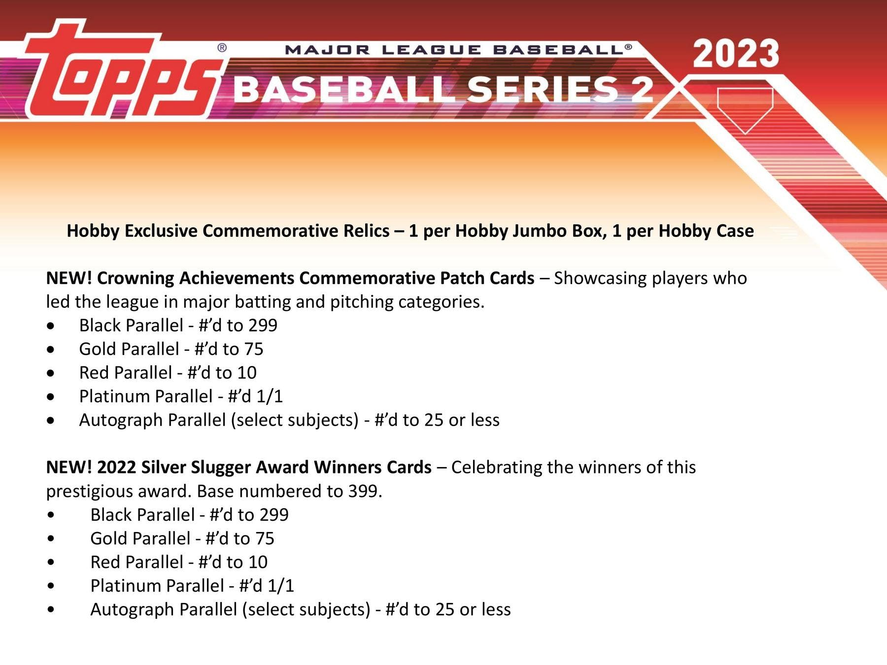 2023 Topps Series 2 Baseball Hobby Jumbo Box - Columbia Hobby - Sports Card Boxes - Toploaders - Card Savers