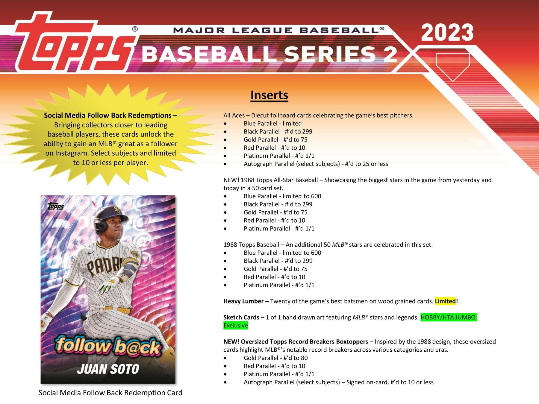 2023 Topps Series 2 Baseball Hobby Jumbo Box - Columbia Hobby - Sports Card Boxes - Toploaders - Card Savers
