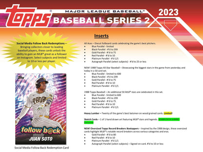 2023 Topps Series 2 Baseball Hobby Jumbo Box - Columbia Hobby - Sports Card Boxes - Toploaders - Card Savers