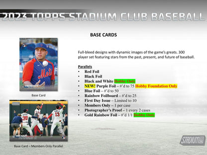 2023 Topps Stadium Club Baseball Compact Breaker Hobby Box - Columbia Hobby - Sports Card Boxes - Toploaders - Card Savers