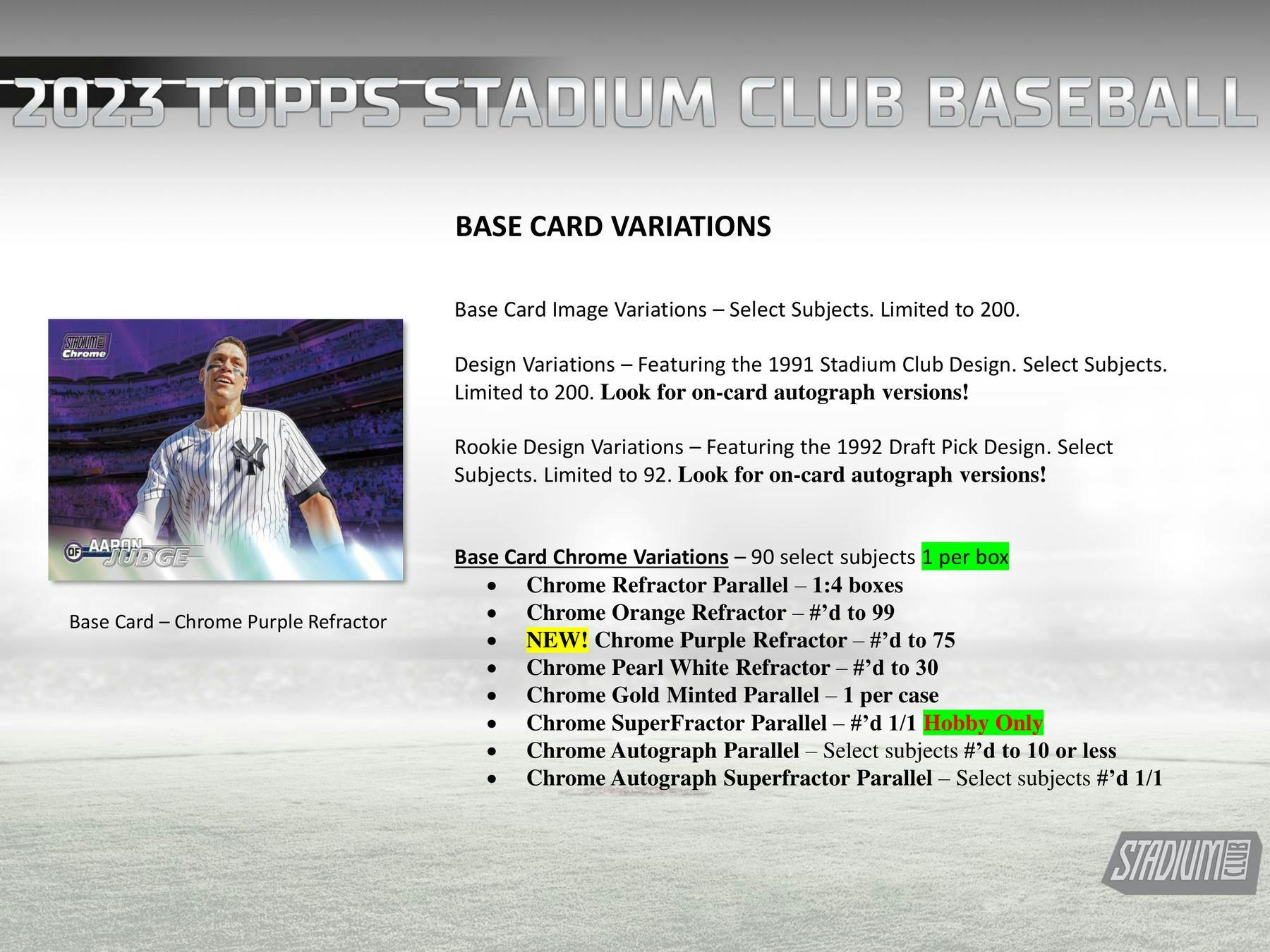 2023 Topps Stadium Club Baseball Hobby Box - Columbia Hobby - Sports Card Boxes - Toploaders - Card Savers